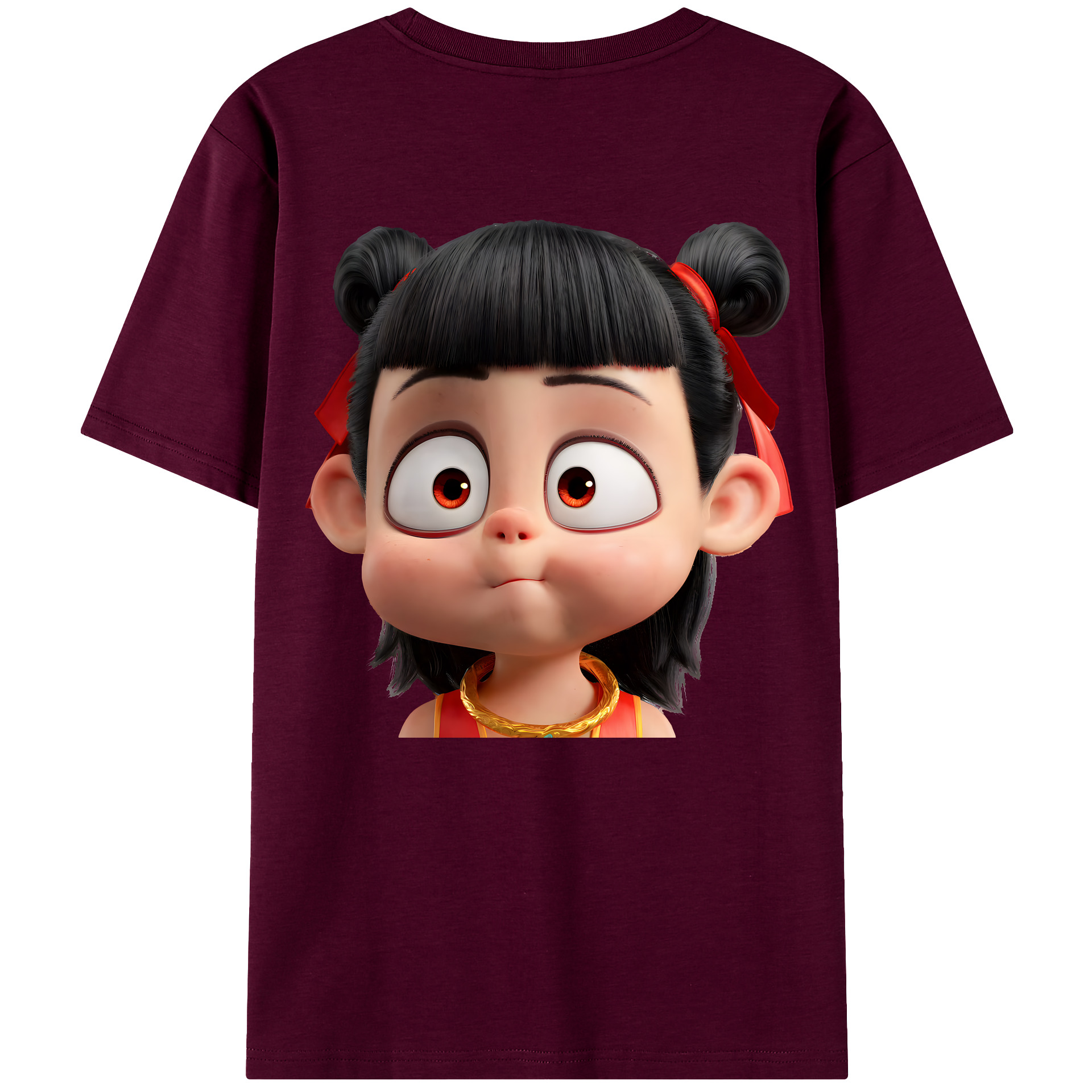 （画像用） Ne Zha 2 ナタ 魔童の大暴れ レディース半袖Tシャツ(バックプリント)